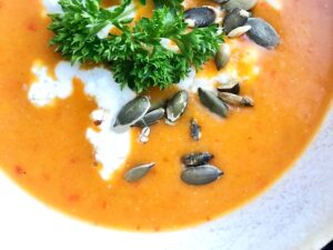 Hokkaido græskarsuppe med kokosmælk