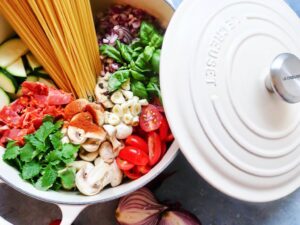 One pot pasta med chorizo